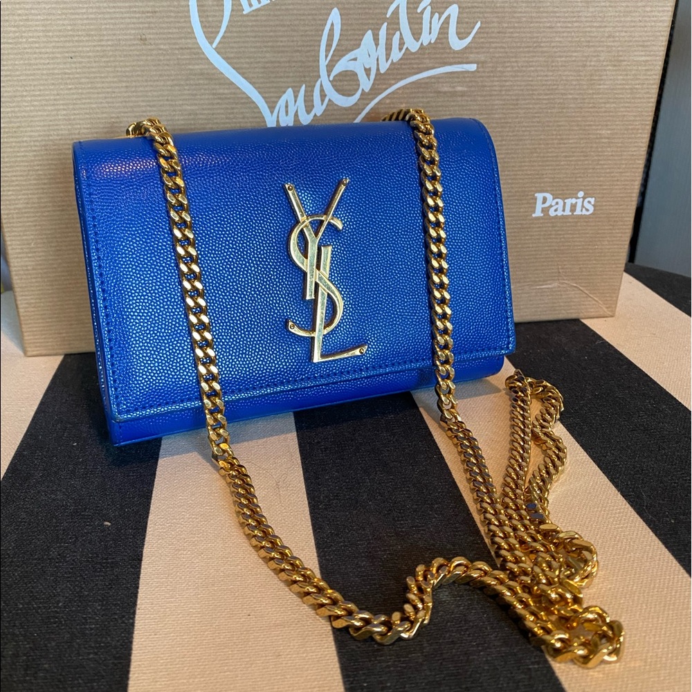 YSL Saint Laurent Small Kate Grain De Poudre Bag
